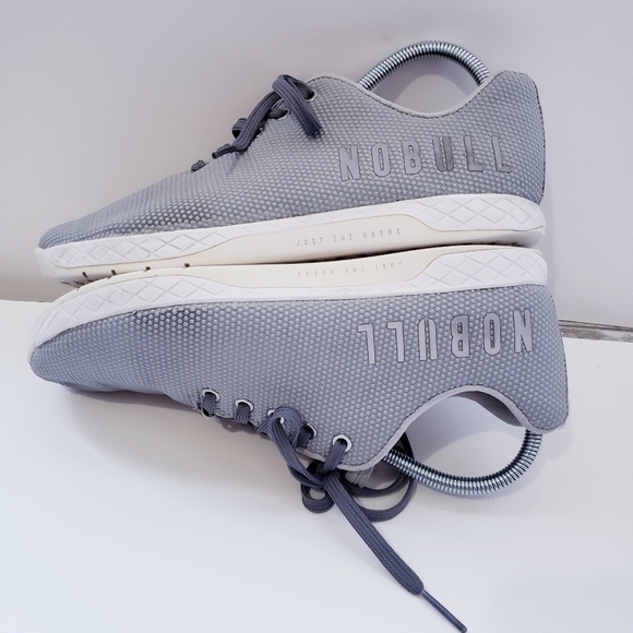 NOBULL SUPER FABRIC GRAY LOW TRAINING SHOES SNEAKER MEN'S 9 Women's 10.5 - Picture 4 of 10